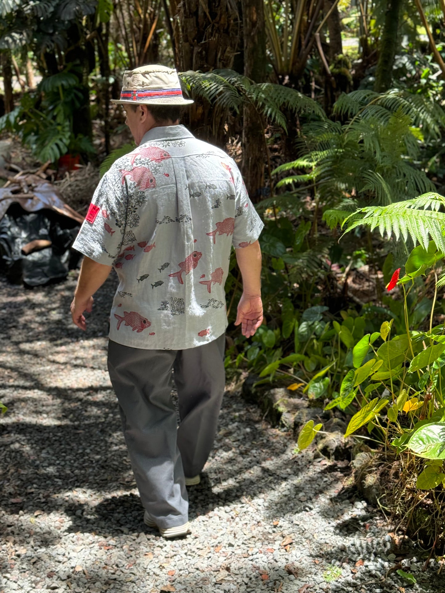 Pua menpachi aloha shirt