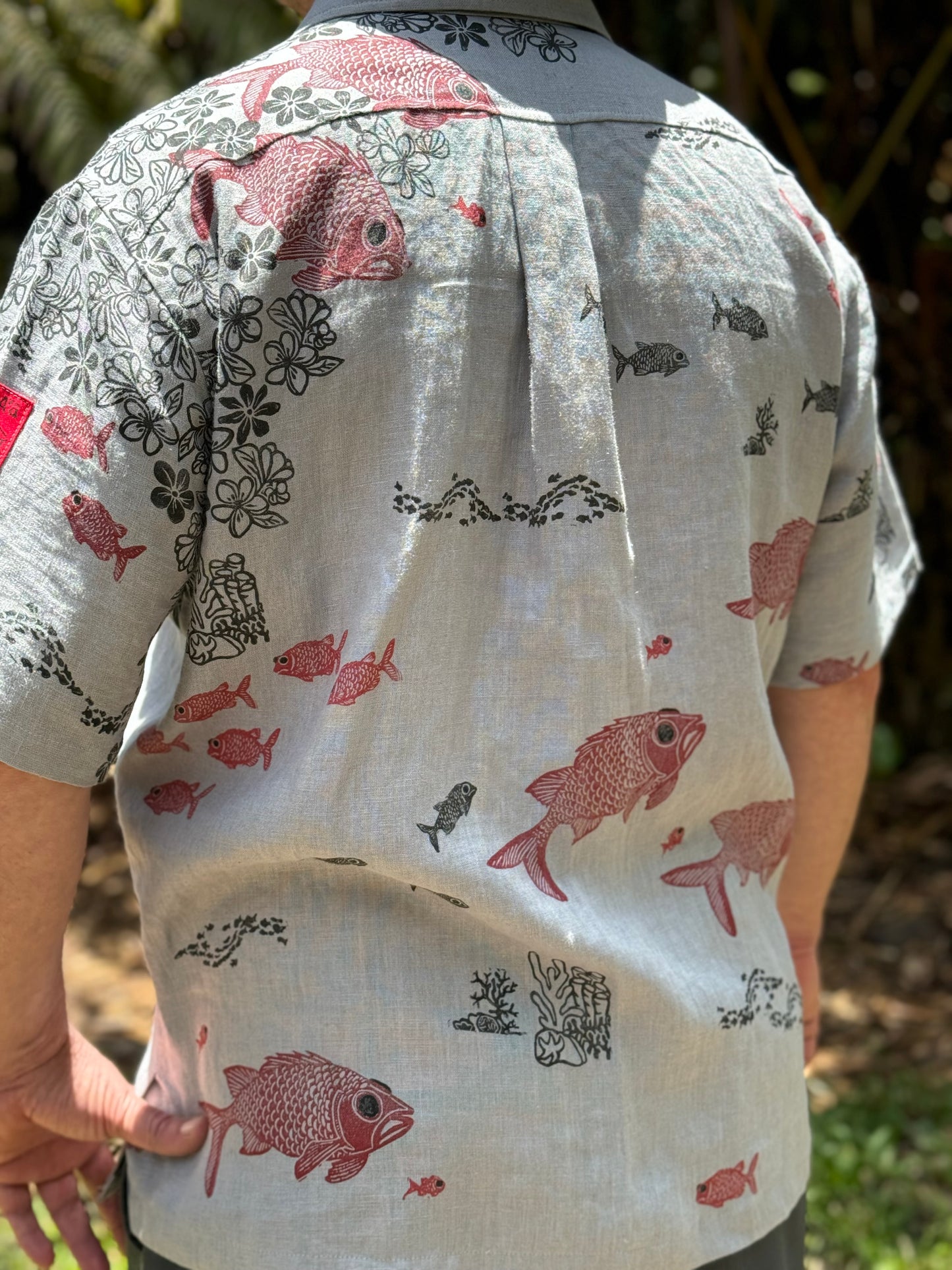 Pua menpachi aloha shirt