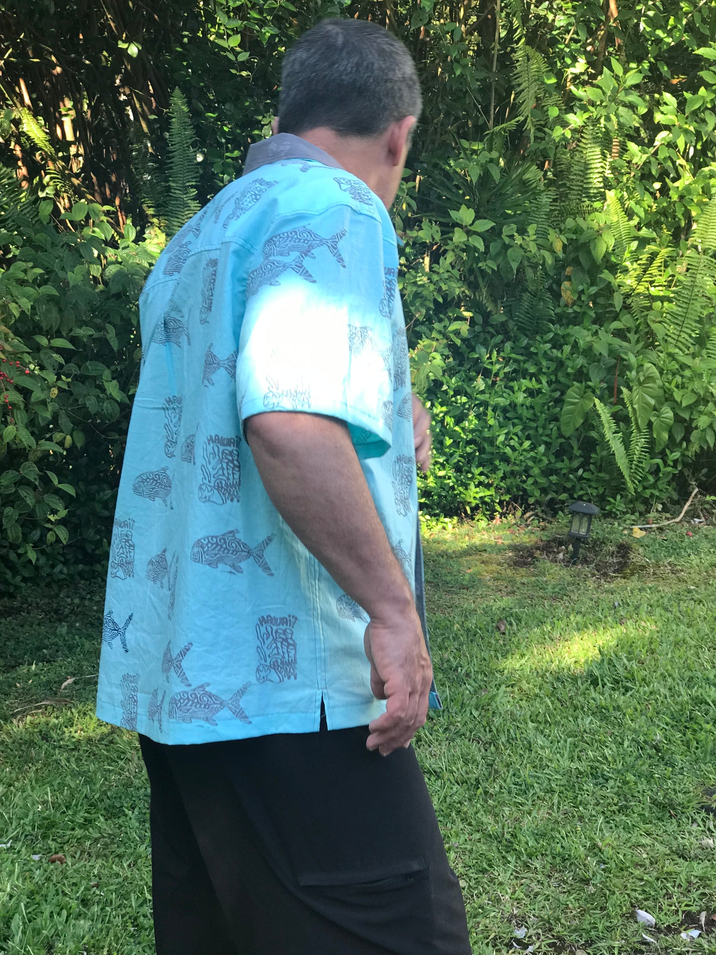 Ulua fish ( trevali fish ) Aloha Shirt