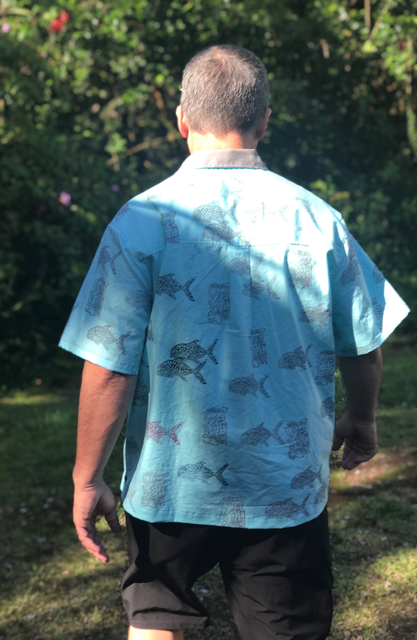 Ulua fish ( trevali fish ) Aloha Shirt